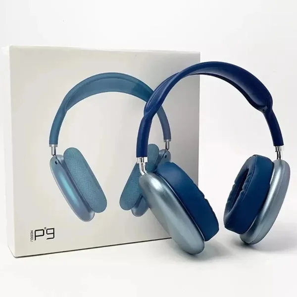 P9 Wireless Headset On Ear Stereo Earphones Blue